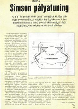 Pálya tuning I.